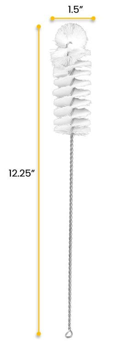 12PK Nylon Cleaning Brushes, 12.25" - Fan Shaped End - 1.5" Diameter