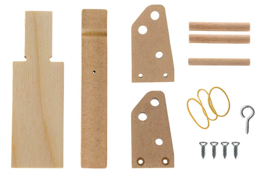 Miniature Catapult Kit - Build Yourself  - STEM Learning - Comes with Everything You Need - Explore Force, Acceleration, Center of Mass, Hooke's Law & More - Garage Physics by Eisco