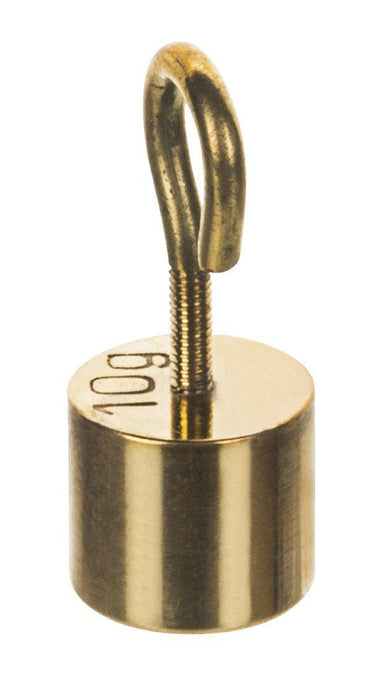 Single Hooked Weight Brass 10 grams (0.022 Lbs.) Eisco Labs