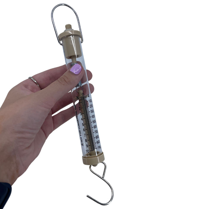 Eisco Labs - Acrylic Tubular Spring Scale (Dynamometer) 10N/1kg Capaci