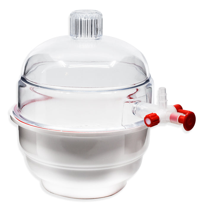 Desiccator Vacuum, 15cm - Polypropylene and Polycarbonate - PTFE and stopcock