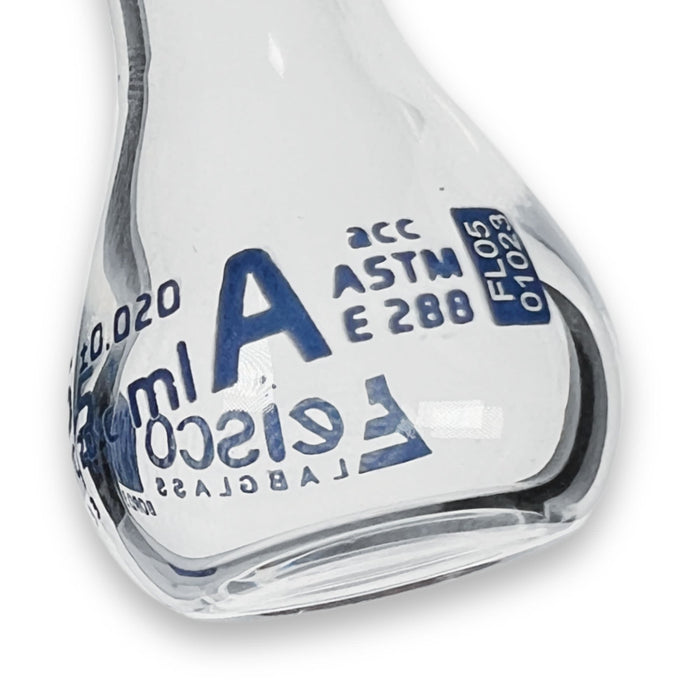 Eisco Labs - 5mL Class A Volumetric Flask with Snap Cap, Graduation, ASTM E288 Certified, Borosilicate Glass, High Precision Flask for Micro-Scale Titrations, Solution Preparation, and Chemical Analysis