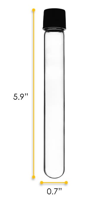 Culture Tube with Screw Cap, 25mL - 18x150mm - Round Bottom - Borosilicate Glass