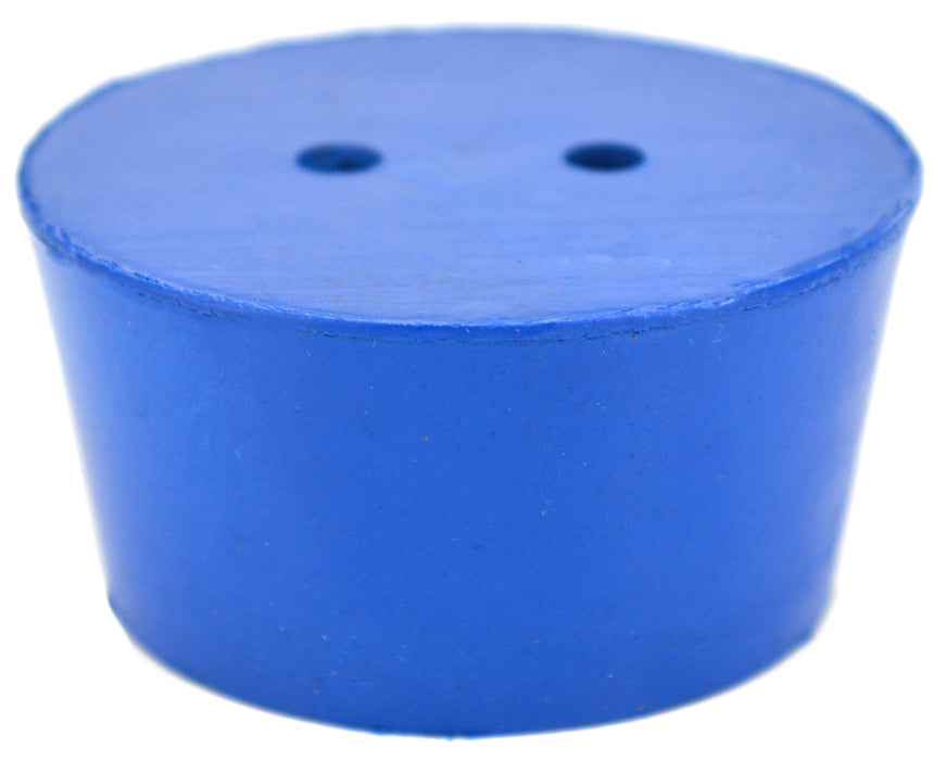 10PK Neoprene Stoppers, 2 Holes - ASTM - Size #10 - 42mm Bottom, 50mm Top, 25mm Length