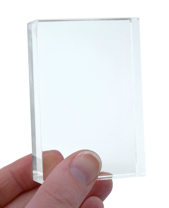 Rectangular Refraction Block, 75mm x 50mm x 18mm - Acrylic