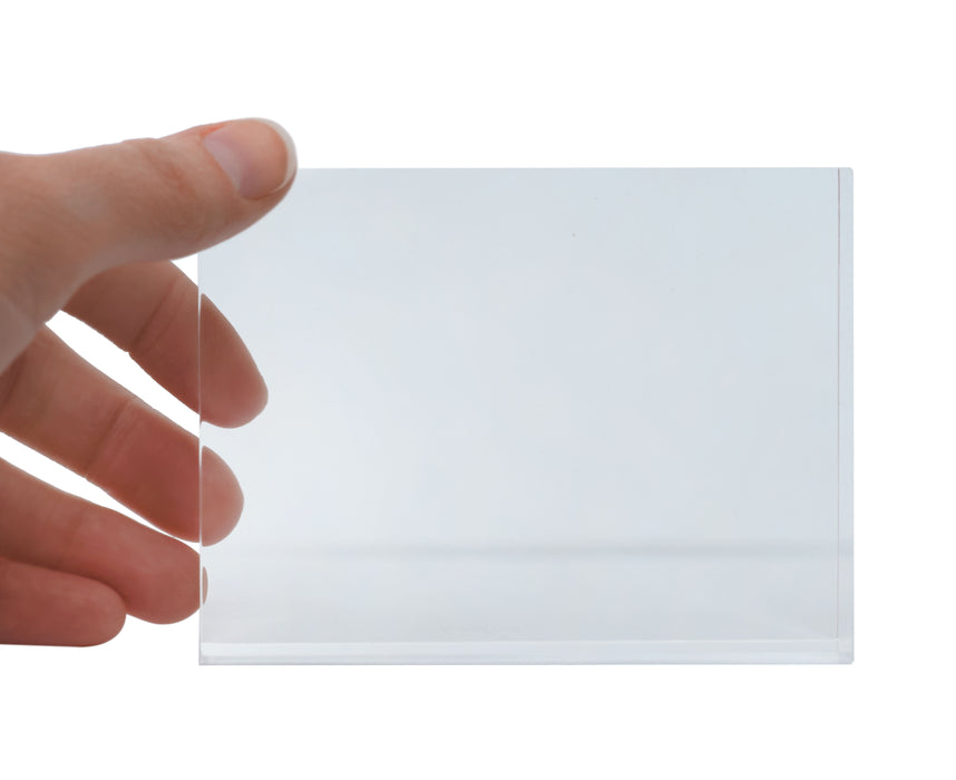 Rectangular Refraction Block, 100mm x 75mm x 18mm - Acrylic