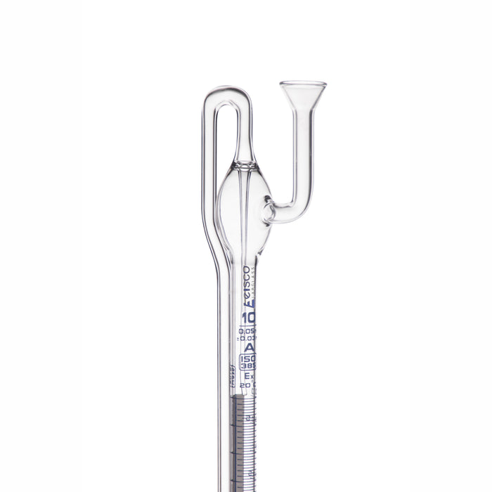 Automatic Zero Burette, 10ml - Class A - 29/32 Joint Size - 0.03±ml Tolerance, 0.05ml Sub. Divisions - 1000ml Reservoir Capacity - With Intermediate Stopcock & Schellbach Stripe - Eisco Labs