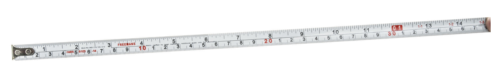 Tape Measure, 3 Meters - Flexible Steel, Enameled - Retractable, Locking Control - Eisco Labs