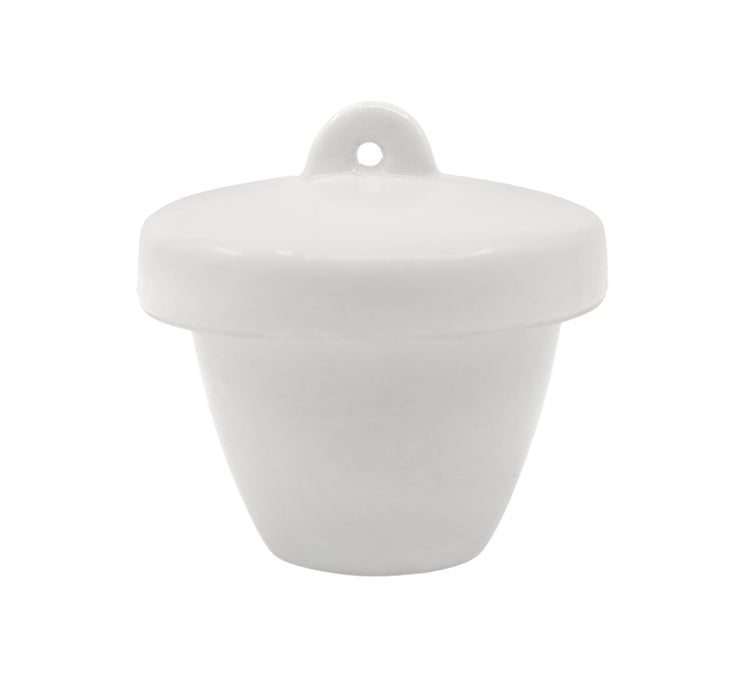 Porcelain Crucible with Lid, 100mL Capacity - Tall Form