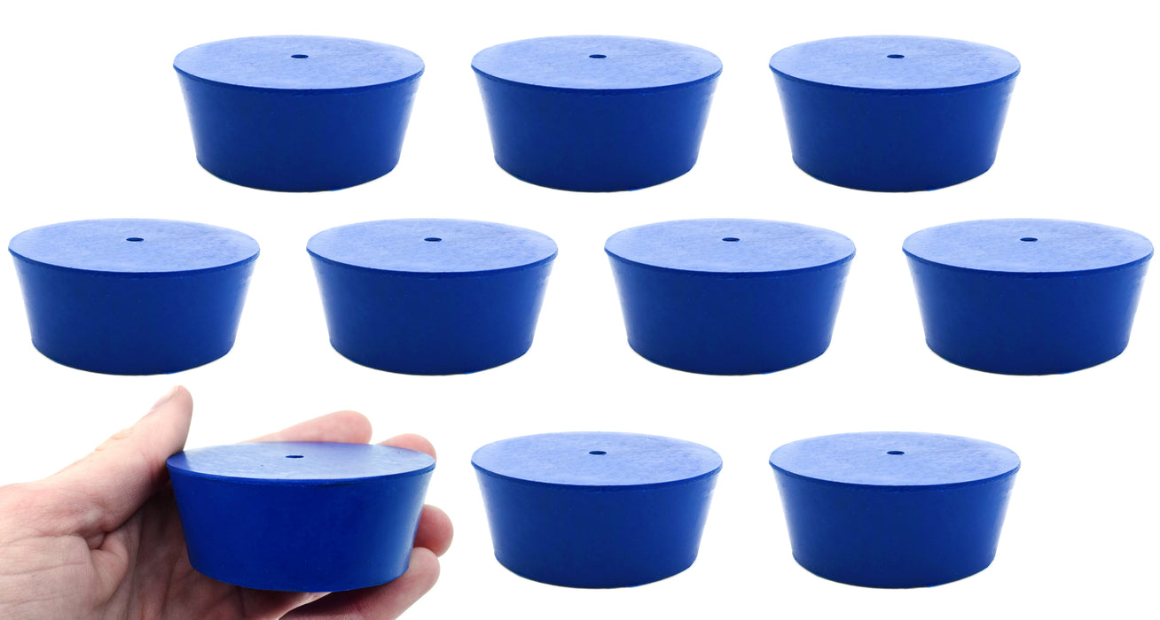 10PK Neoprene Stoppers, 1 Hole - ASTM - Size: #12 - 54mm Bottom, 64mm Top, 25mm Length
