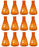 12PK Erlenmeyer Flask, Amber, 250mL - Narrow Neck - Borosilicate Glass