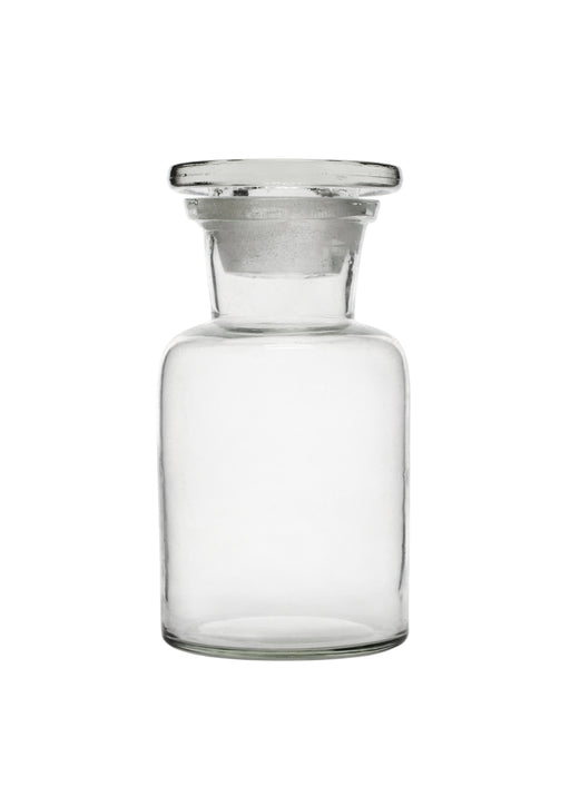 Reagent Bottle, 125ml - Wide Neck - Glass Stopper - Soda Glass