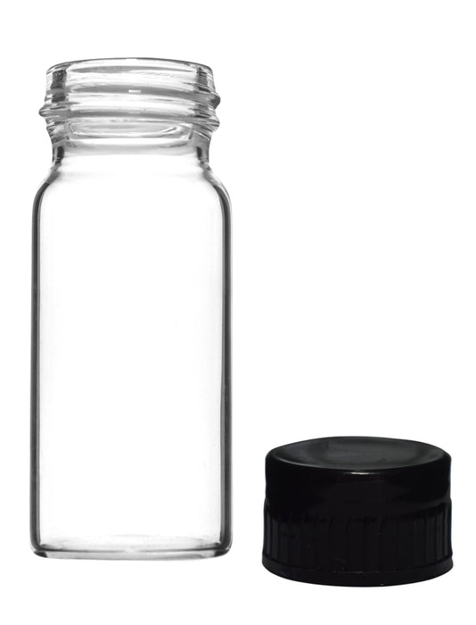Culture Tube with Screw Cap, 20mL, 24/PK - 25x72mm - Flat Bottom - Borosilicate Glass