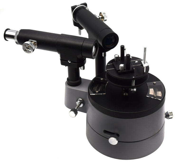 Advanced Spectrometer, Turntable - For Optical Studies and Light Physics - Includes Prism Holder, Grating Holder, Collimator, Telescope, and Wooden Storage Case - Eisco Labs