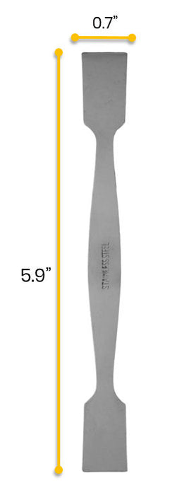 Dual End Spatula, 5.9" - Stainless Steel, Polished - Flat Blades