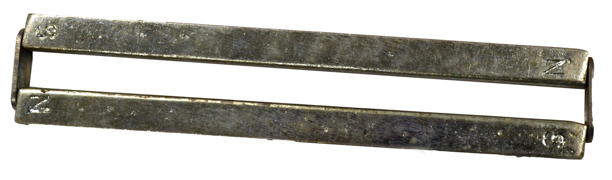 Eisco Labs Rectangular Zinc Plated Steel Bar Magnets, 150x10x10mm, Pair with Keepers