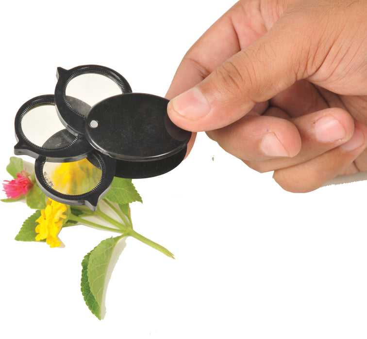 Triple Folding Magnifier - 10x Magnification - 25mm Lens - Eisco Labs