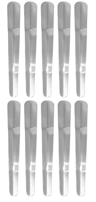 10PK Trowel Spatulas, 6.9" - Stainless Steel - Dual End, Tapered Scoop