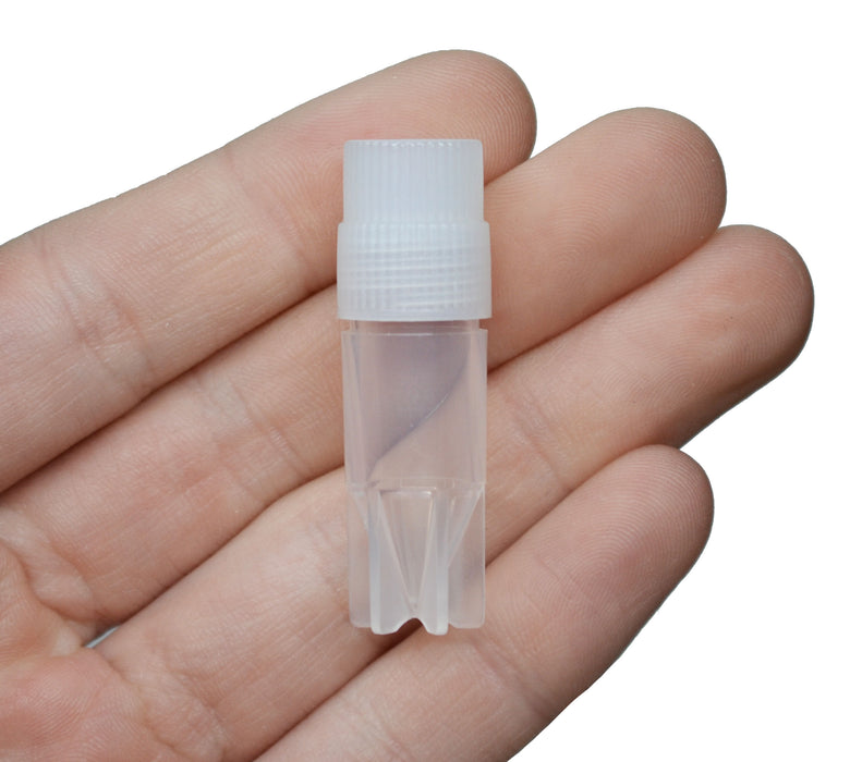 Plastic Storage Vials, 1mL, 500/PK - Polypropylene - Screw Cap