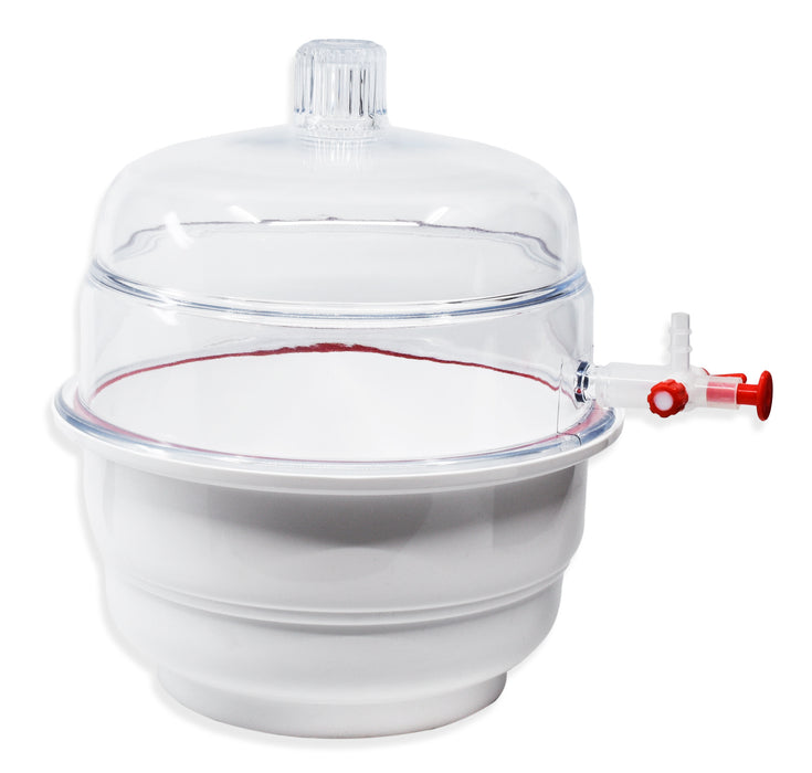Desiccator Vacuum, 20cm - PTFE plug and stopcock - Autoclavable
