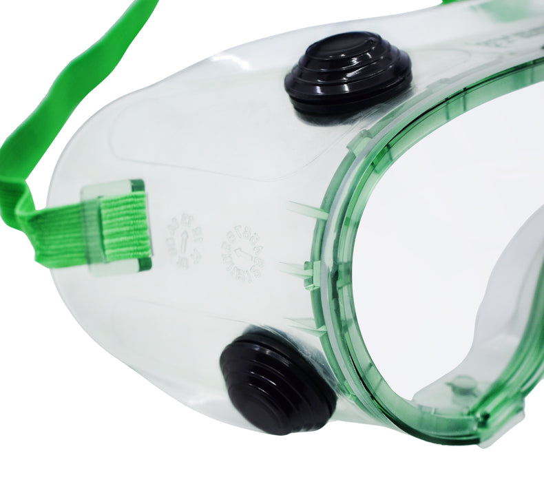 Safety Goggles - Indirect Vent, Anti-Fog - Elastic Strap, Adjustable Fit