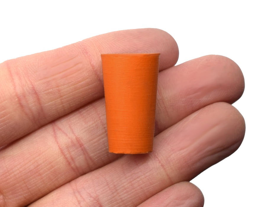 10PK Rubber Stoppers - Solid - 11mm Bottom, 14mm Top, 24mm Length