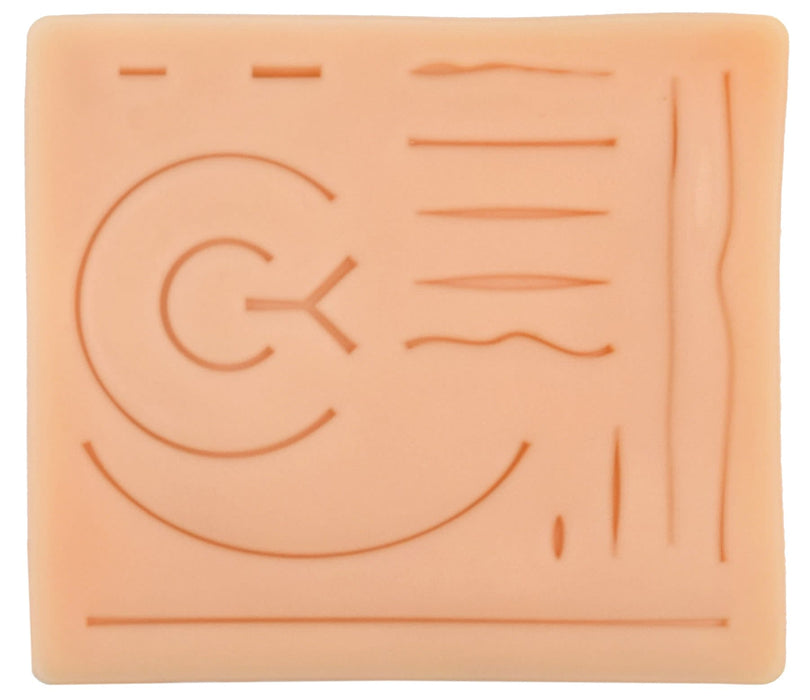 Practice Suture Pad - Premium, Life-Like Plastic Suture Pad with Common Cuts & Lacerations - Designed by Physicians - Eisco Labs