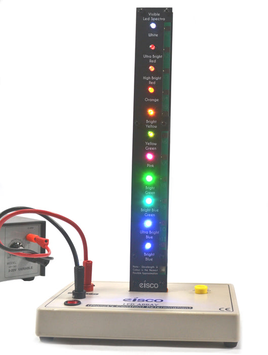 Eisco Labs LED Array For Determining Planck's Constant And Color/Wave Length Studies, 11 LED's