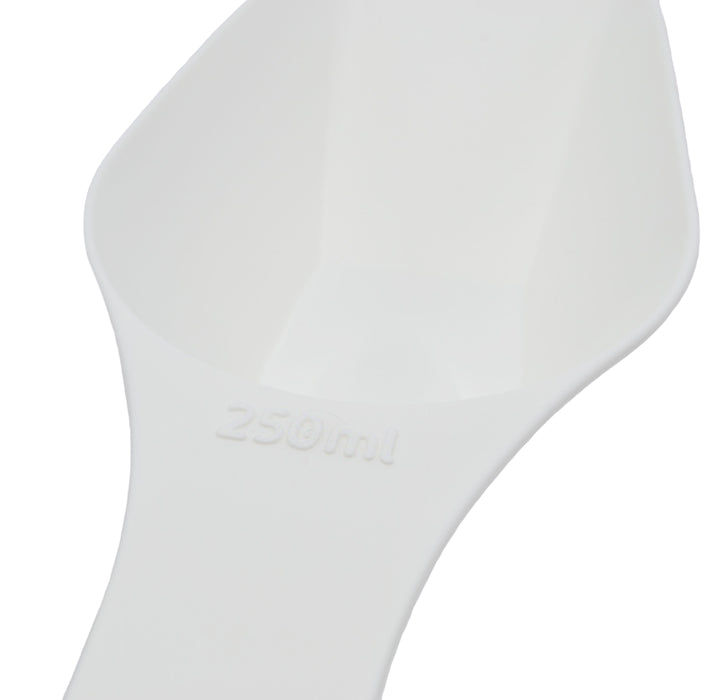 6PK Scoops, 250ml (8.5oz) - Polypropylene - Flat Bottom, Excellent for Measuring & Weighing