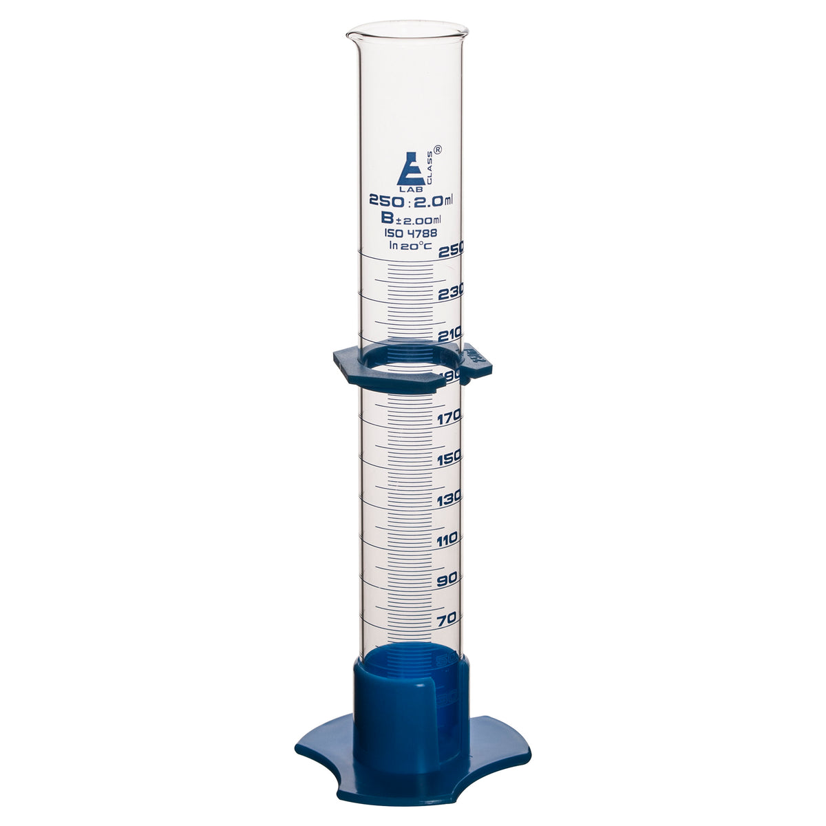 Graduated Cylinder, 250mL - Class B - Detachable, Plastic