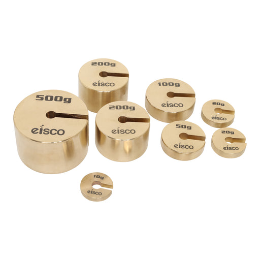 Eisco Labs Premium Brass Slotted Mass Set (Set of 8 Masses)