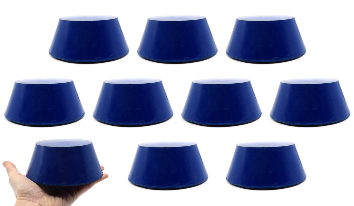 10PK Neoprene Stoppers, Solid - ASTM - Size: #16 - 90mm Bottom, 127mm Top, 50mm Length