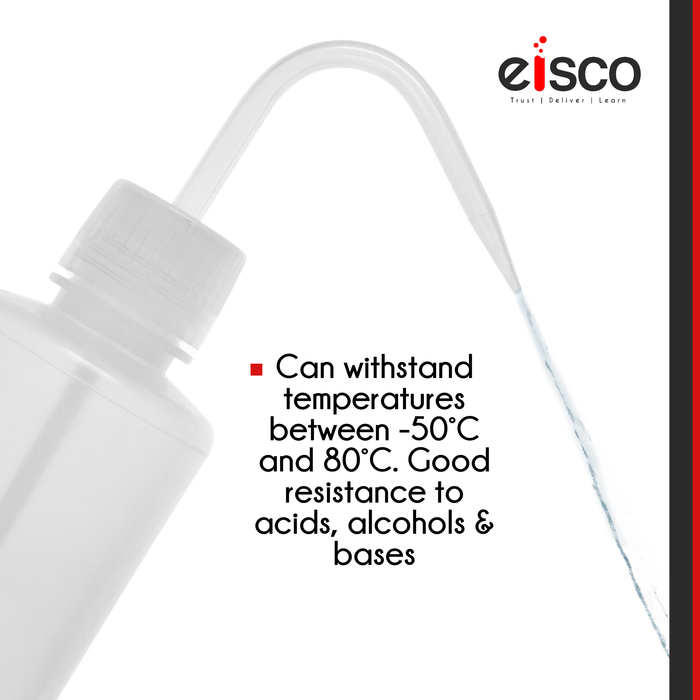 Eisco Scientific 250mL Wash Bottle, LDPE Plastic, Squeeze Bottle, Single -  M2 Sci