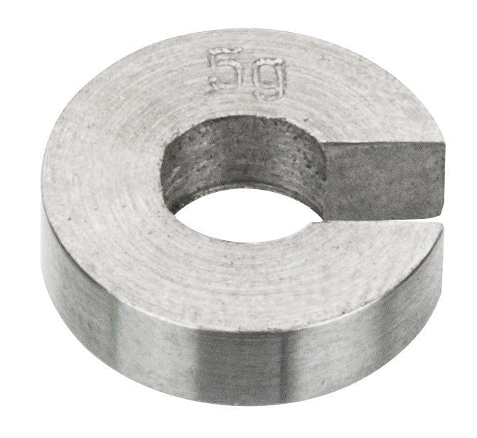 Eisco Labs - Spare 5g Slotted Mass – Stainless Steel, Precision Weight with 5/8" Outer Diameter, Slotted Design for Lab & Physics Experiments, Single Pack