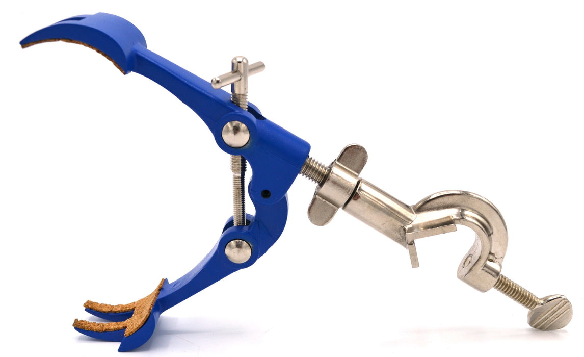 4 Prong, Cork Lined Clamp on Swivel Bosshead - 4.1" Max Opening
