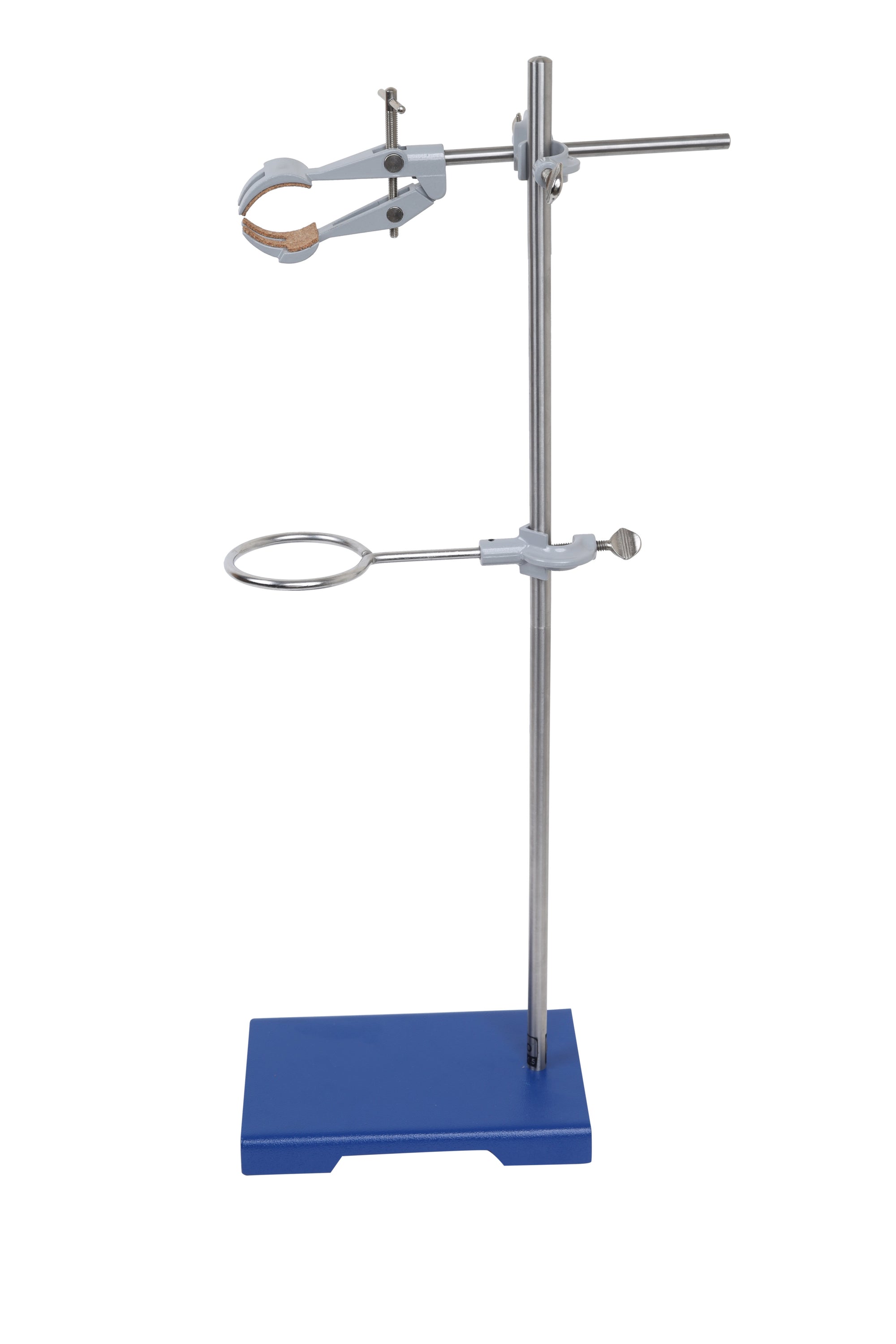 Upgraded 4 Piece Set - Rectangular Retort Stand, Rod, Clamp & Ring Set ...