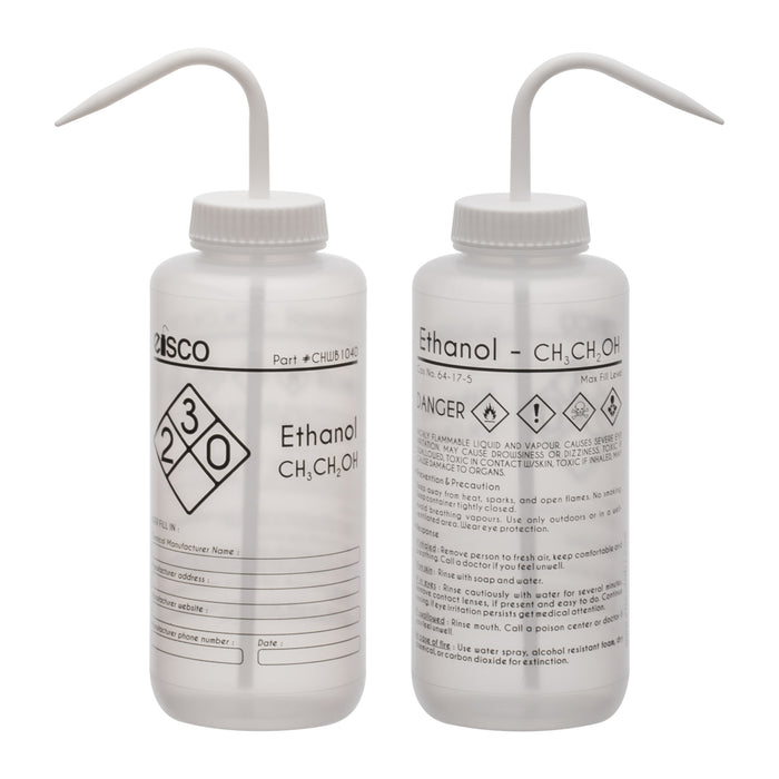 Performance Plastic Wash Bottle, Ethanol, 1000 ml - Labeled (1 Color)
