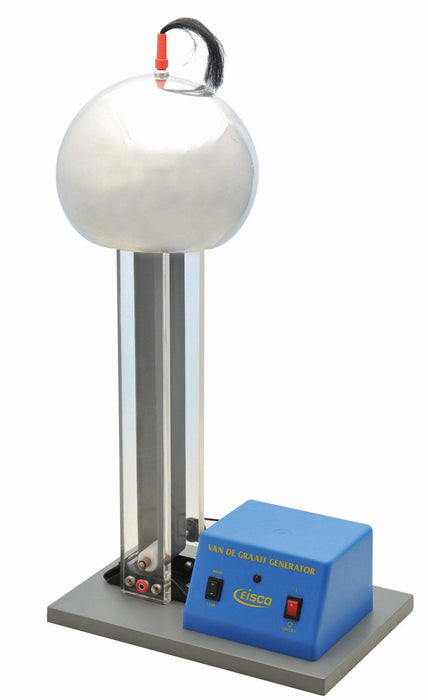 Van De Graaff Generator, Motor Driven - 120/240V, 50/60Hz - Includes Assembled Base with DC Motor, Power Cord, Discharge Wand, & Accessories