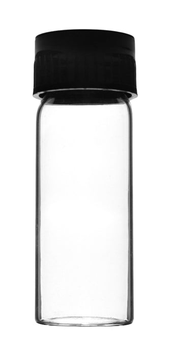 Culture Tube with Screw Cap, 20mL, 24/PK - 25x72mm - Flat Bottom - Borosilicate Glass
