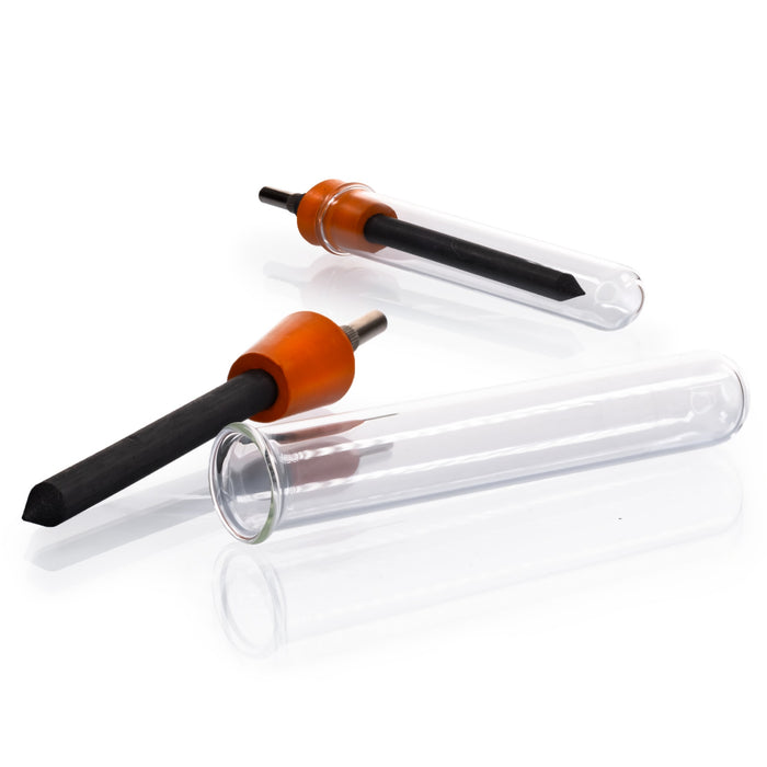 Eisco - Replacement Carbon Electrodes in Rubber Stopper, 8cm - Spare Parts for Hoffman Electrolysis Apparatus (CH0740B)
