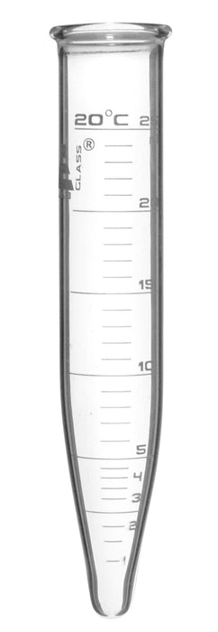 Centrifuge Tube, 25ml - Graduated - Conical Shape - Borosilicate 3.3 Glass - Eisco Labs
