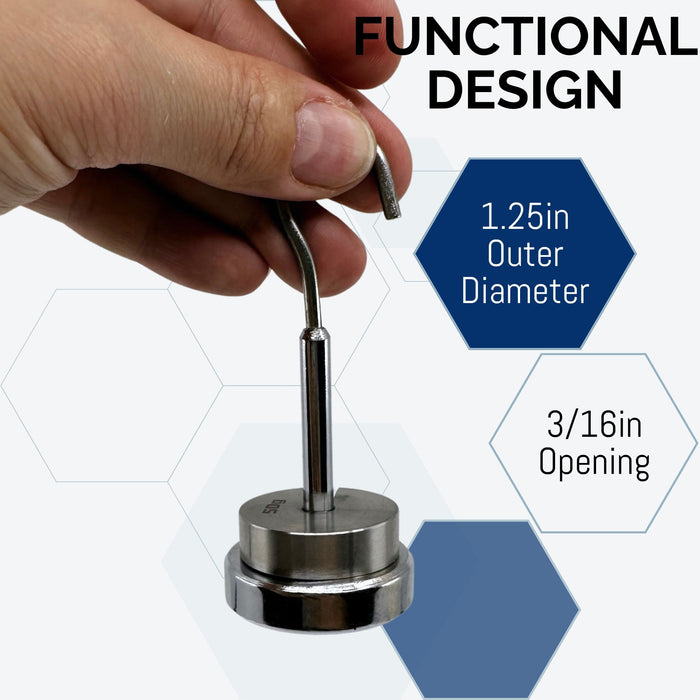 Eisco Labs 50g Stainless Steel Slotted Mass – Durable Precision Weight with 1.25" Outer Diameter, Slotted for Lab, Physics & Educational Use, Single Pack