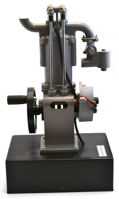 4 Stroke Gasoline Hand Crank Engine Model with Actuating Movable Parts to Demonstrate Engine Basics - 13.75" Tall - Eisco Labs