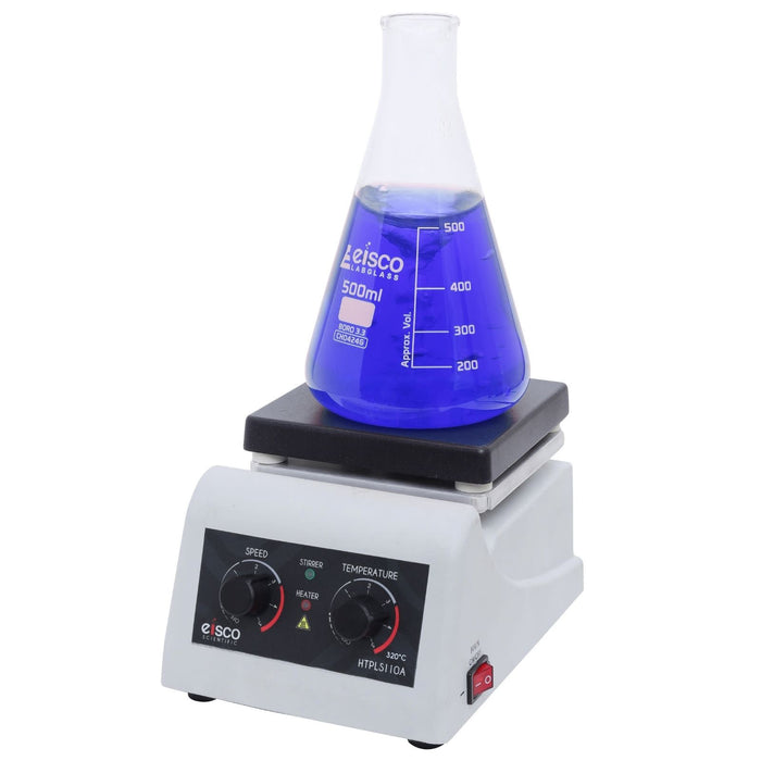 Eisco Endurance Hot Plate Stirrer - 250W Lab Heating & Stirring, Up to 320°C, 100-2000 RPM, Teflon-Coated Plate, 2L Capacity