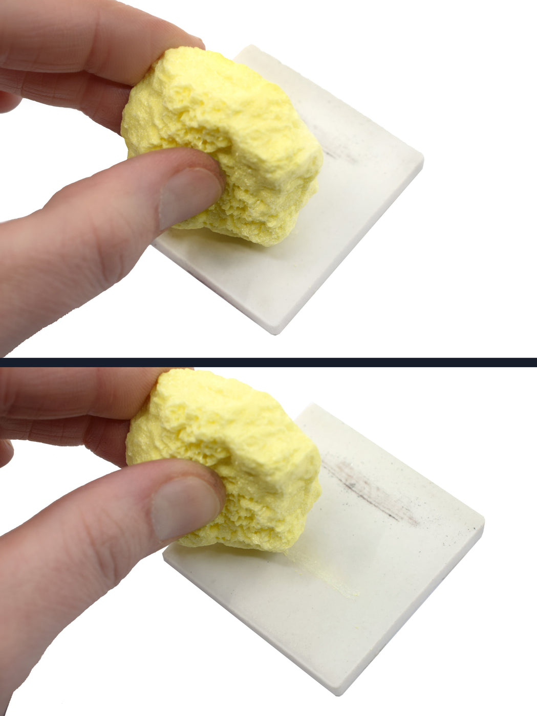 Streak Plate For Testing Rocks & Specimens OffWhite Unglazed Porc