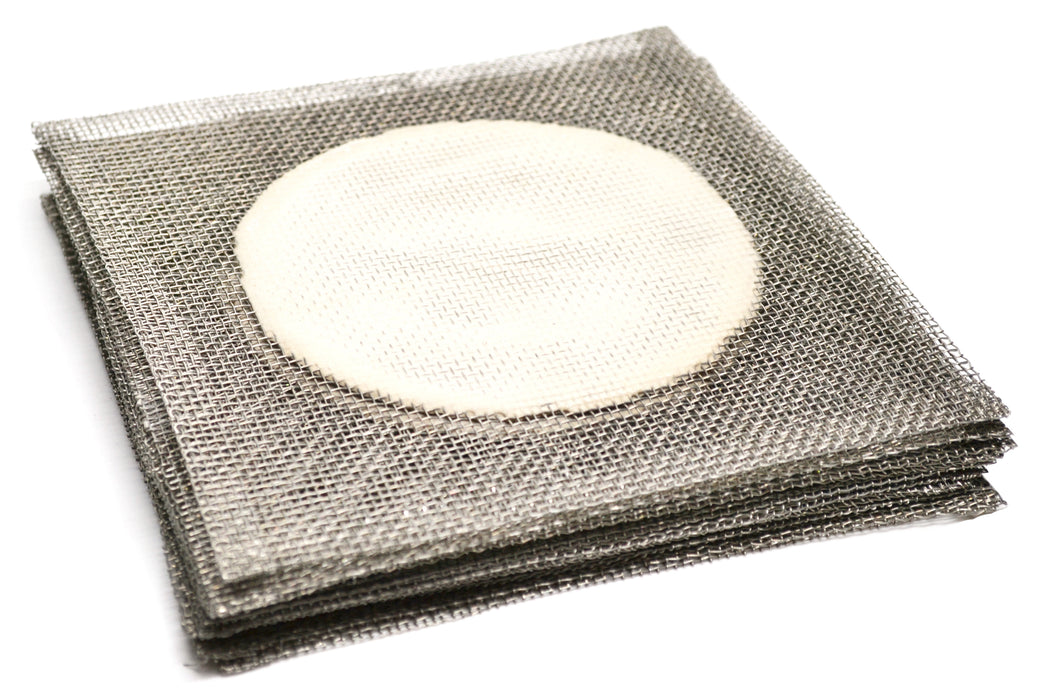 Stainless Steel Wire Gauze Squares with Ceramic Center, 6" Long, Pack of 10 - Eisco Labs