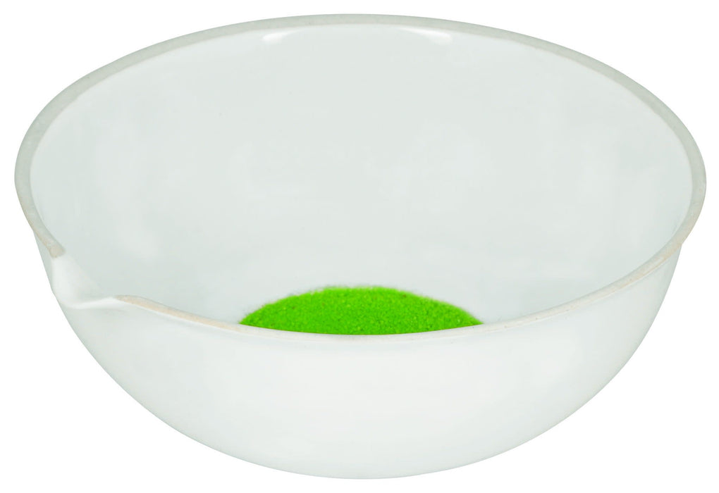Evaporating Basin - 4.3" (110mm) dia. Porcelain, Deep form with Spout - Eisco Labs