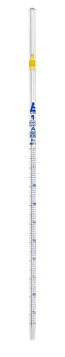 Serological Pipette, 1ml - Class A, Tolerance ±0.007ml - Borosilicate 3.3 Glass