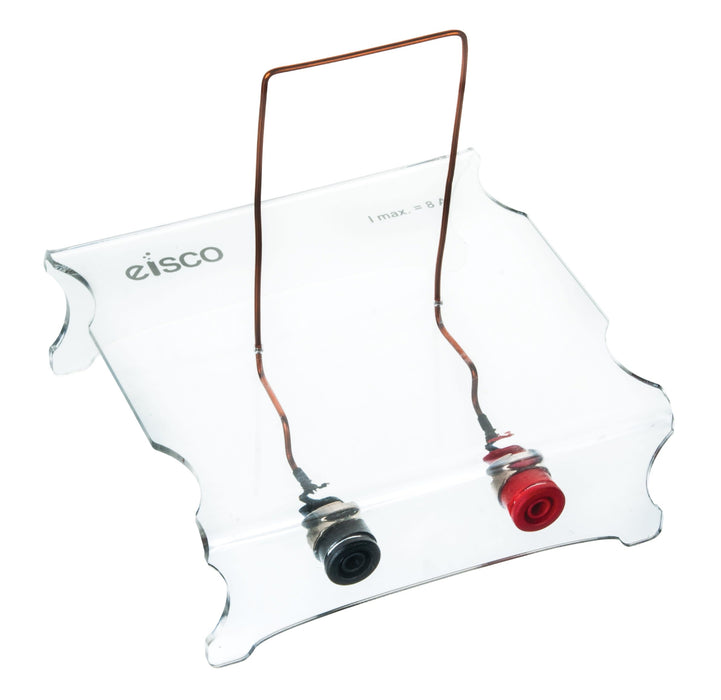 Magnetic Field Demonstrator, Vertical Wire, Acrylic Frame with Sockets - Eisco Labs