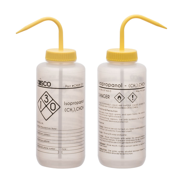 Performance Plastic Wash Bottle, Isopropanol, 1000 ml - Labeled (1 Color)